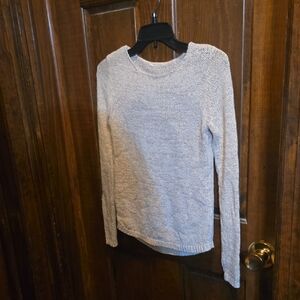 Women's White Crew Neck Sweater
